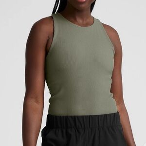 Beyond Yoga Olive Ribbed Tank Top